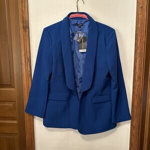 Attitude Unknown Women's Shawl Collar Relaxed Fit Solid Blazer XL